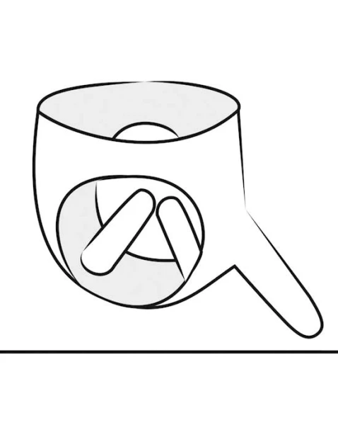 Leather String Dildo Set - Black - S/m