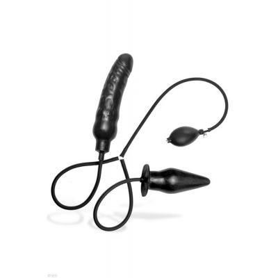 Master Series Deuce Double Penetration Inflatable Dildo And Anal Plug