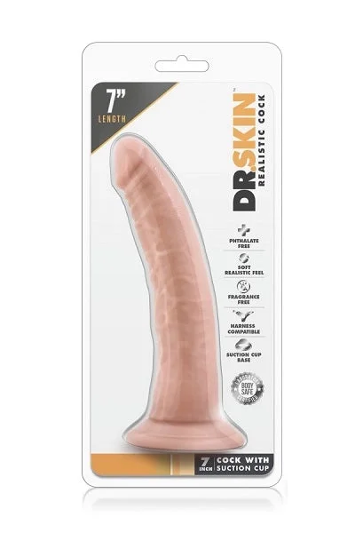 Blush Dr. Skin Vanilla 7 Inch Cock With Suction Cup