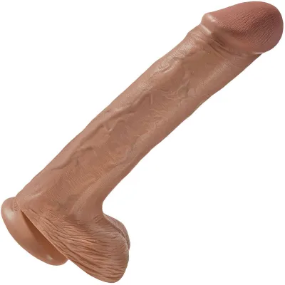 King Cock 13 Suction Cup Dildo With Balls Caramel