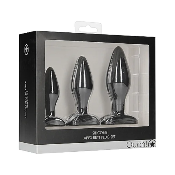 Ouch Apex Butt Plug Set Black — image 8 of 17