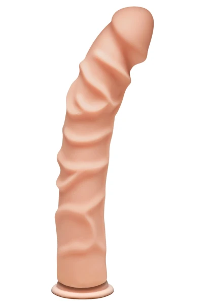 The D - Ragin' D 10" Suction Cup Dildo by Doc Johnson - Chocolate