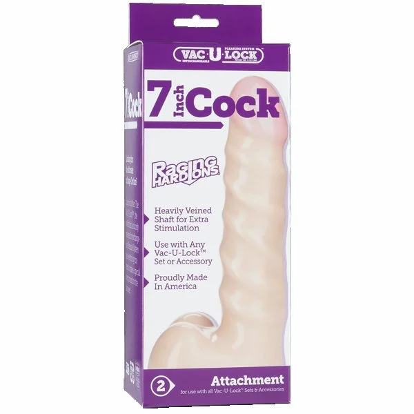 Doc Johnson Vac-U-Lock 7" Raging Hard-On Cock