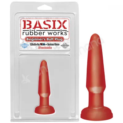 Basix Rubber Works Red Beginner s Butt Plug