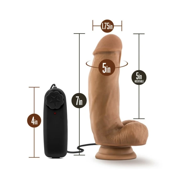 Loverboy - Mma Fighter - 7 Inch Vibrating Realistic Cock - Mocha