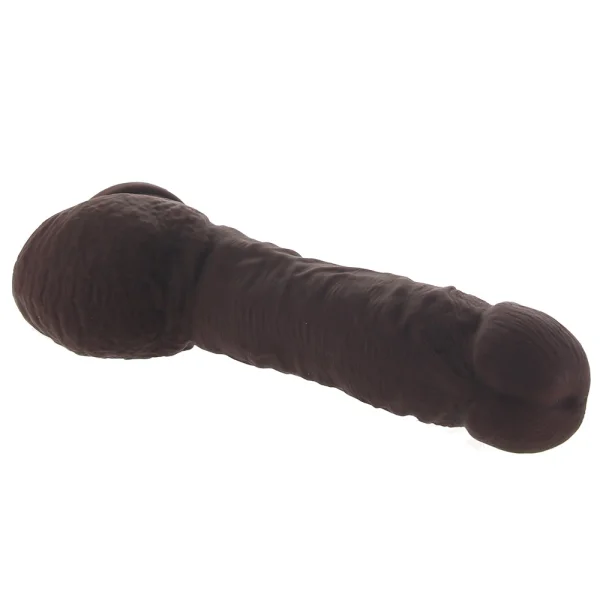 Dr. Skin Dr. Mason 9" Realistic Posable Silicone Suction Cup Dildo With Balls By Blush - Chocolate