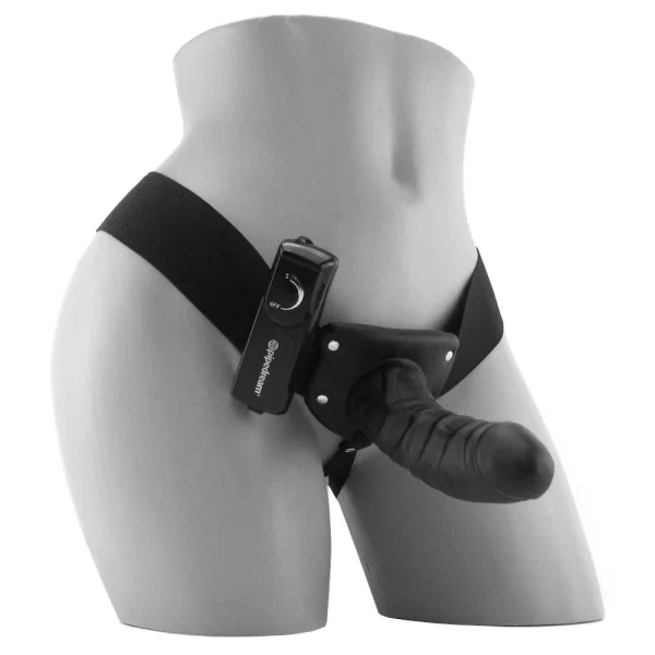 Fetish Fantasy Series for Him or Her Vibrating Hollow Strap-on - Black