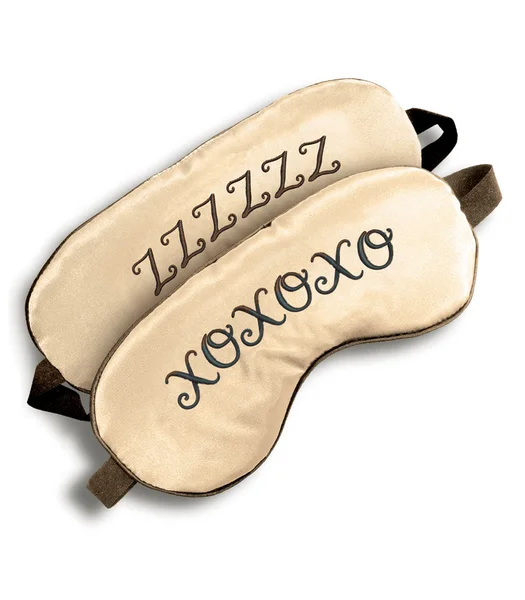 The 9's Xoxo-zzz Satin Blindfold - Black-gold — image 6 of 6