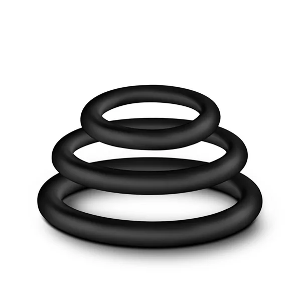 Performance - Vs4 Pure Premium Silicone Cockring Set - Black — image 12 of 14