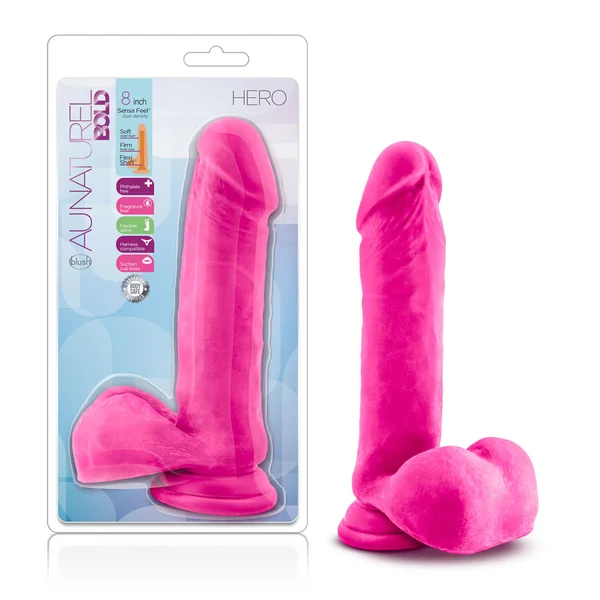 Au Natural - Bold - Hero - 8 Inch Dildo - Pink — image 9 of 12