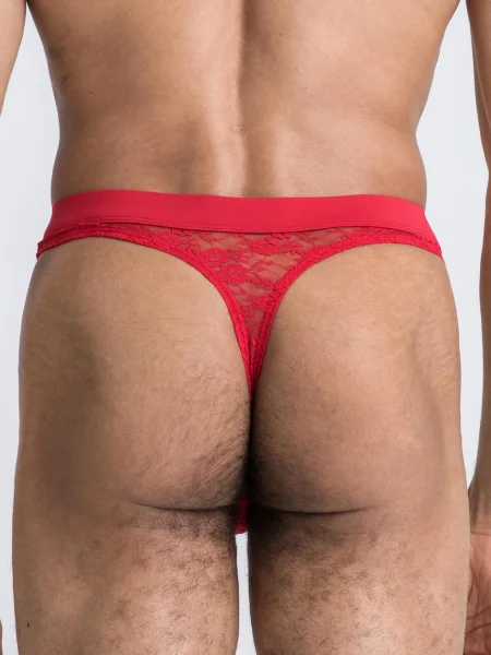 LHM Red Lace Thong
