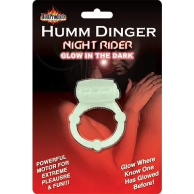 Humm Dinger Night Rider Glow in the Dark Vibrating Penis Ring Each