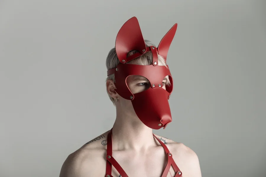 Basel Leather Puppy Play Fetish Mask by Liberator Leather