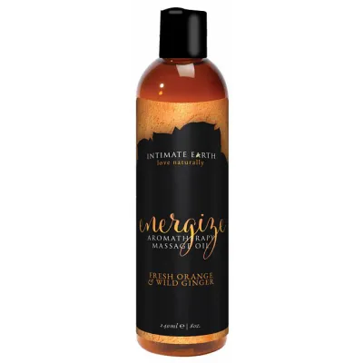 Intimate Earth Energize Massage Oil 8 Oz