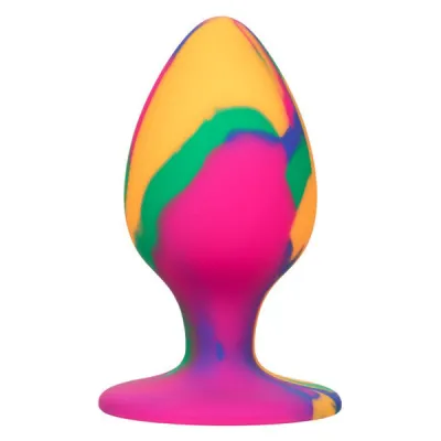 Cheeky Large Silicone Tie Dye Butt Plug