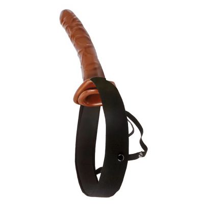 Ff 10 Inch Cholocate Dream Hollow Strap On Brown