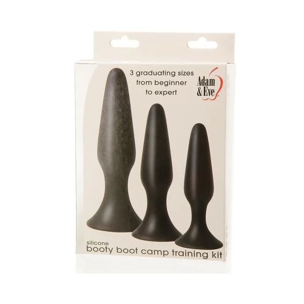 Booty Boot Camp Training Kit 3 Butt Plugs Black — image 4 of 7