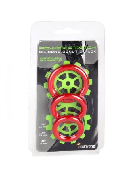 Power Stretch Silicone Stretchy Rings Red 3 Pack — image 4 of 4