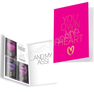 Kama Sutra Naughty Notes Greeting Card You Own My Heart With 3 Samples