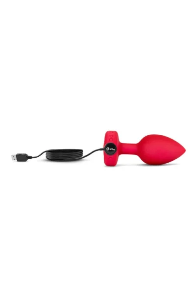 B-Vibe Scarlet Heart 4.1" Large Vibrating Butt Plug