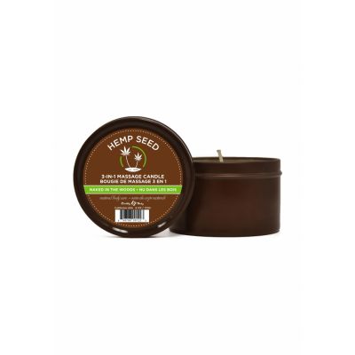 Naked in the Woods Massage Candle with White Tea and Ginger Frag Massage Oil Candle
