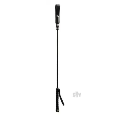 Rouge Long Riding Crop Slim Tip Black