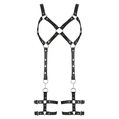 Leder Harness Black S m