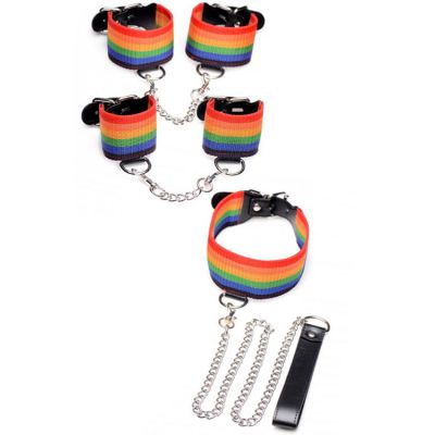 Master Series Kinky Pride Rainbow Bondage Set 3 Pce