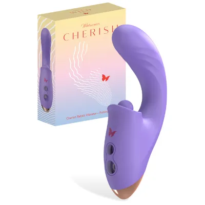 Wild Secrets Cherish 7 1 Thrusting Rabbit Vibrator with Pulsing Pearl Clitoral Stimulator