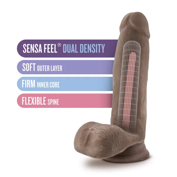 Au Naturel - 7" Sensa Feel Dildo - Chocolate — image 13 of 17