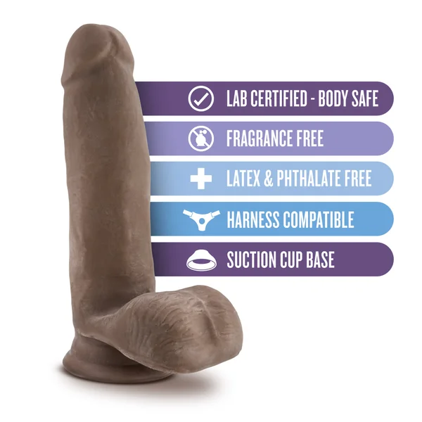 Au Naturel - 7" Sensa Feel Dildo - Chocolate — image 12 of 17