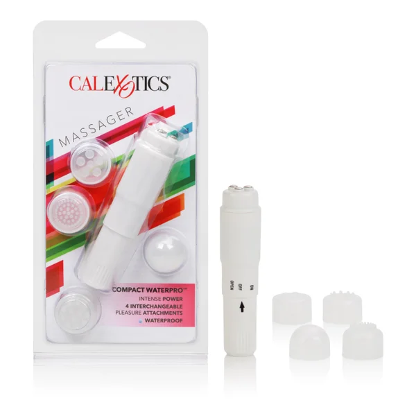 Compact Waterproof Personal Travel Massager With 4 Tips - White — image 16 of 20