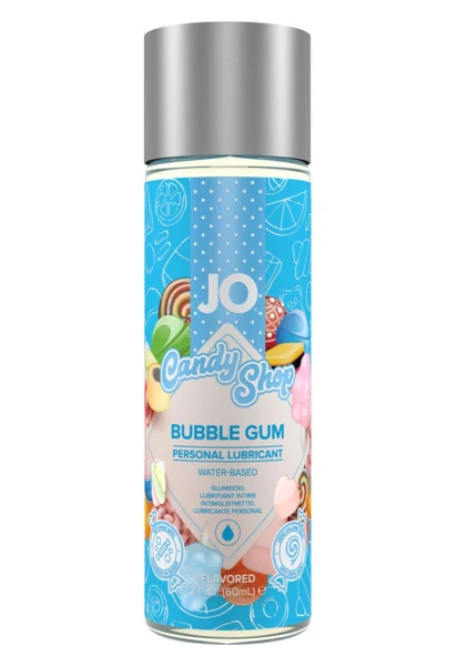 JO H2O Candy Shop Bubble Gum Flavored Water Based Personal Lubricant 2 fl oz