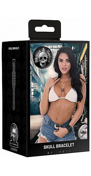 Skulls and Bones Bracelet with Skulls Black