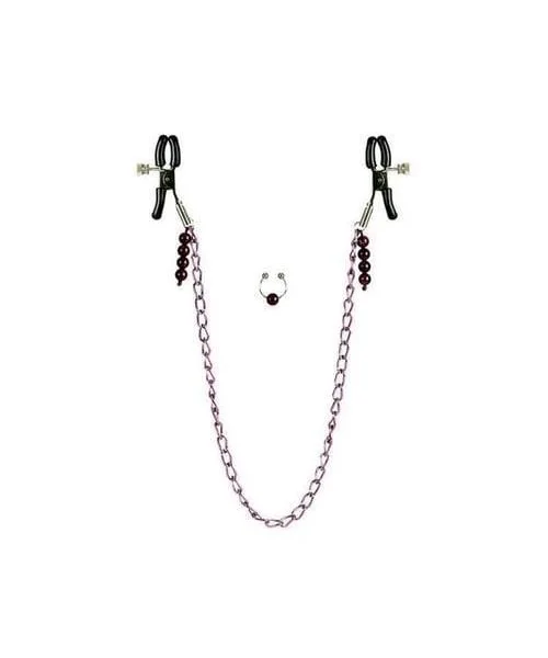 Purple Chain Nipple Clamps