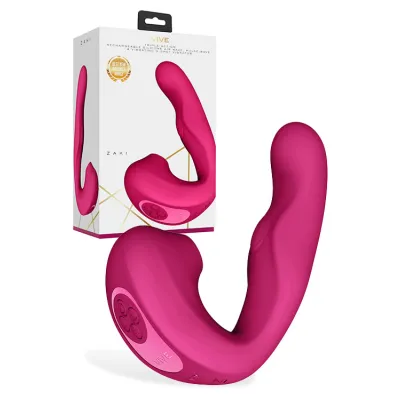Vive Zaki 6 5 Dual Stimulation Clitoral G Spot Vibrator with Air and Pulse Wave Technology