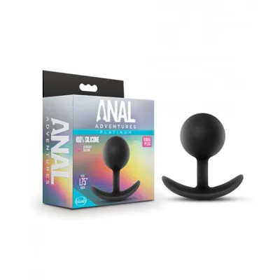 Blush Anal Adventures Platinum Silicone Vibra Plug Black