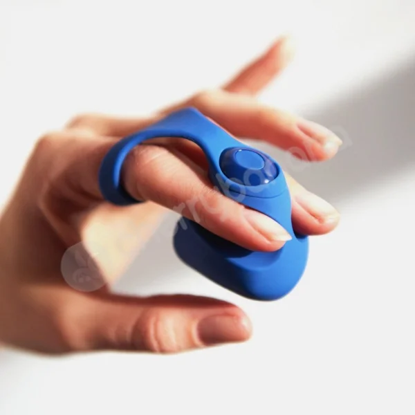 Dame Fin Blue Finger Vibrator