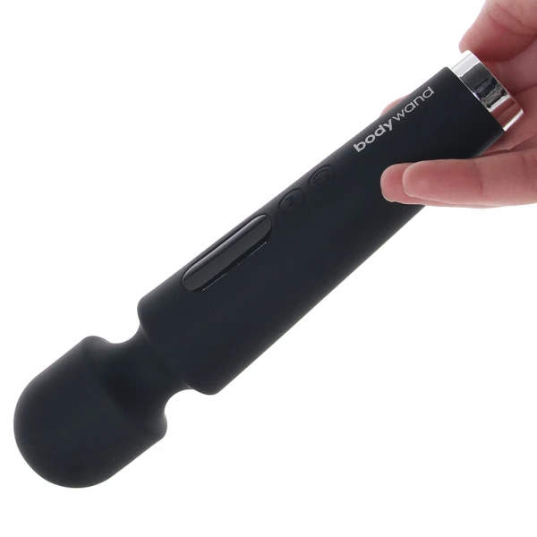 8" Power Wand Rechargeable Silicone Wand Style Massager By Bodywand - Black