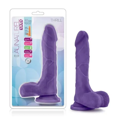 Au Natural Bold Thrill 8 5 Inch Dildo Purple