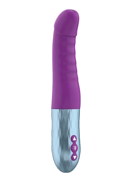 Cadenza Rechargeable Silicone Thrusting Dildo By FemmeFunn - Purple