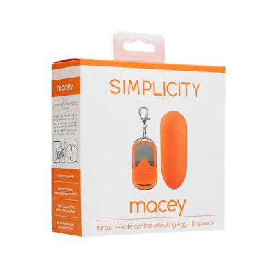 Macey Large Remote Control Vibrating Egg Orange