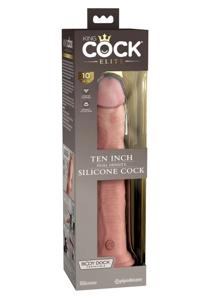 Pipedream Products King Cock Elite 10” Silicone Cock Light