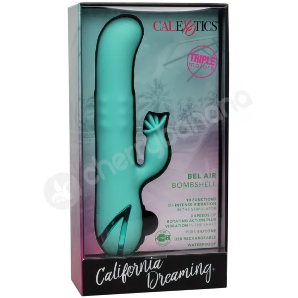 California Dreaming Bel Air Bombshell Rotating Action & Clit Stimulation Vibrator