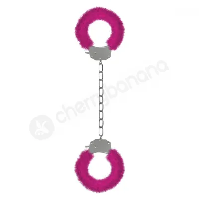 Ouch Pink Pleasure Furry Legcuffs