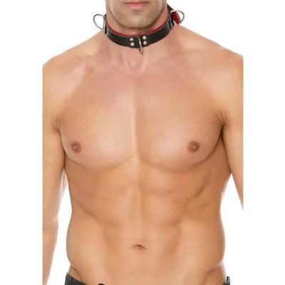 Deluxe Bondage Collar Red