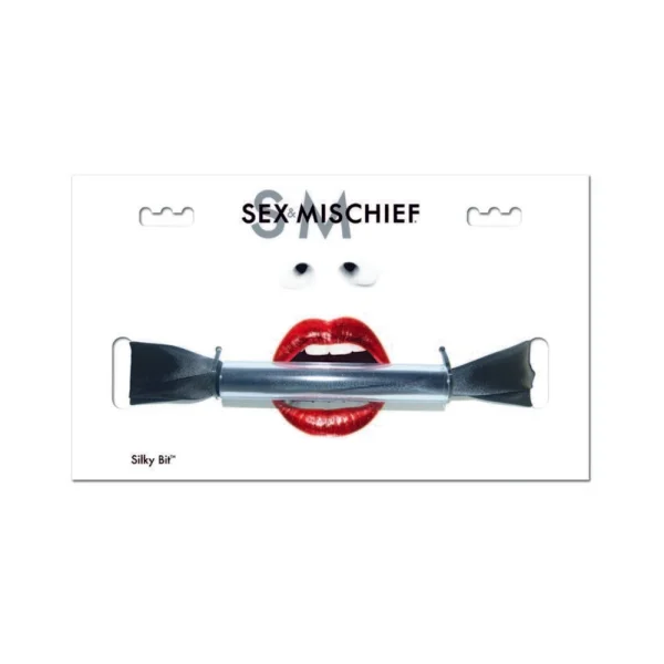 Sex & Mischief Silky Bit Gag Black — image 6 of 9