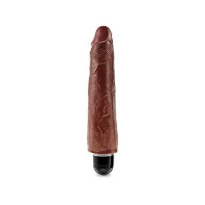 King Cock 9 Vibrating Stiffy Brown