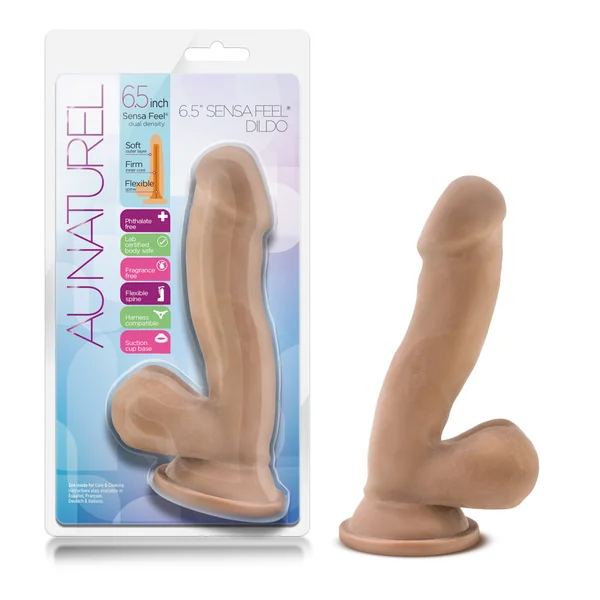 Au Naturel 6.5 Inch Sensa Feel Dildo - Latin — image 13 of 14