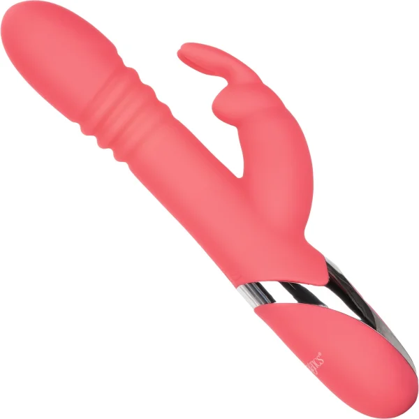 Enchanted Exciter Silicone Rechargeable Thrusting Rotating Dual Stimulation Vibrator by CalExotics